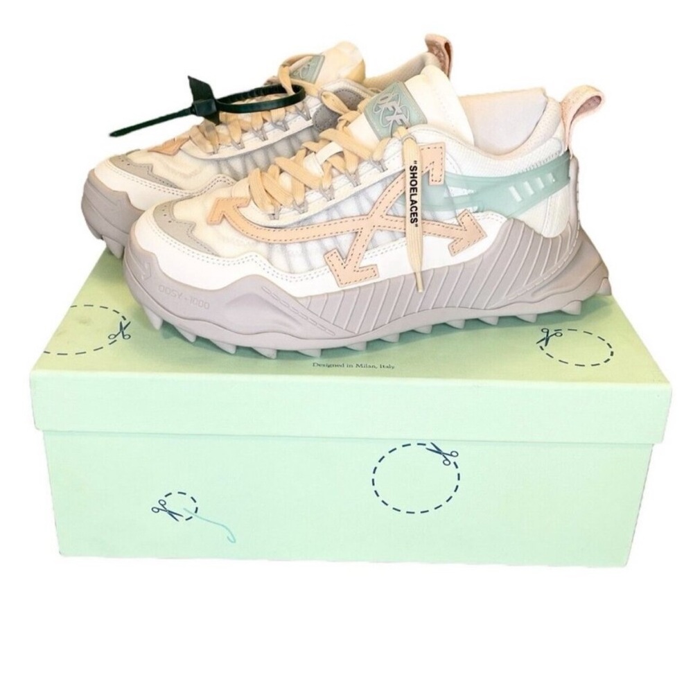 Off-White Odsy-1000 Virgil Women's Sneakers Size 10 US 40 EU Light Grey Powder